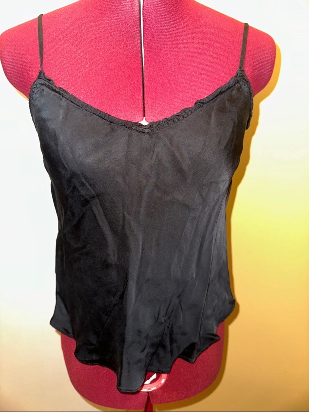 Wilfred Black Silk Spaghetti Strap Cami